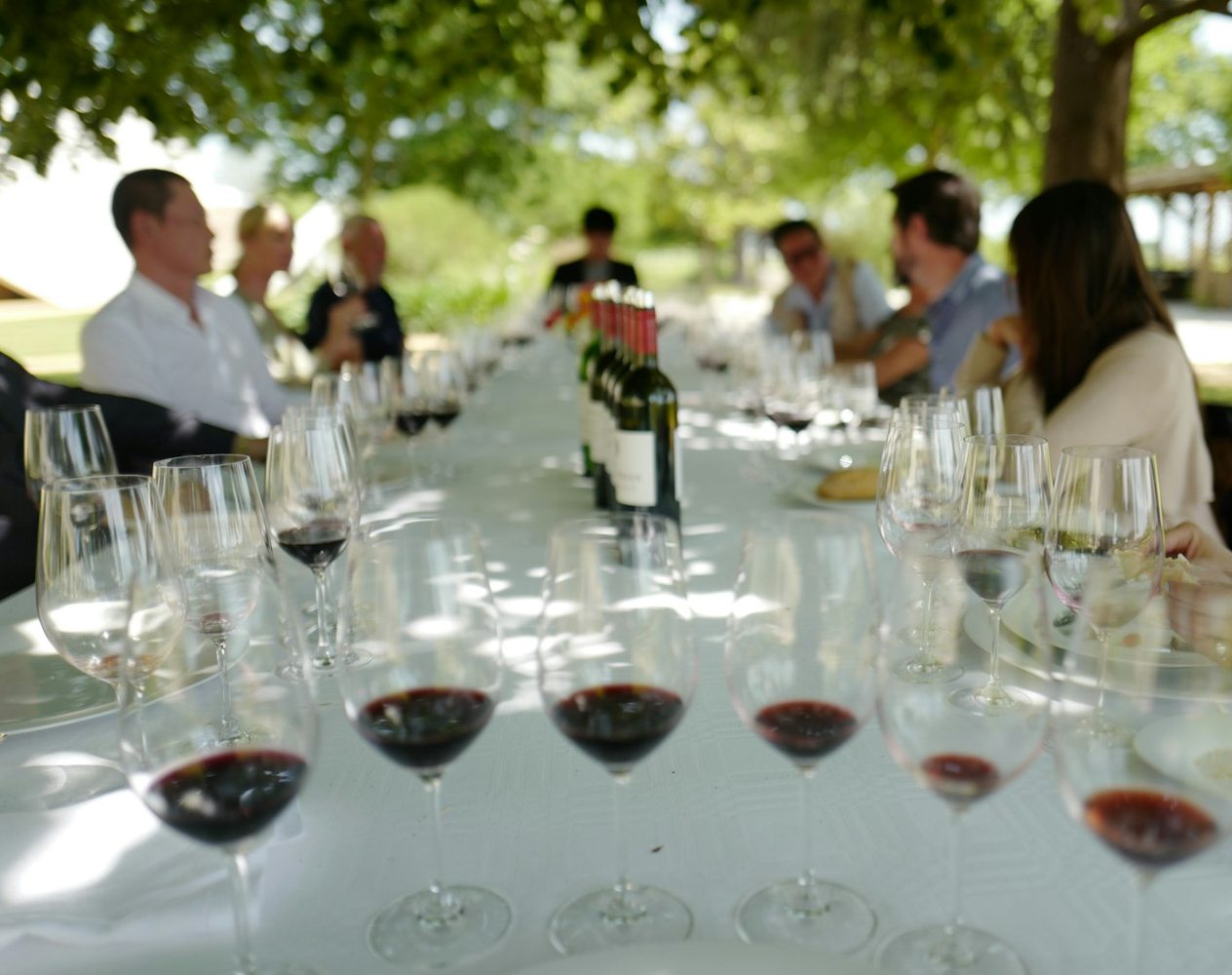 Outdoor tasting in Bordeaux, France