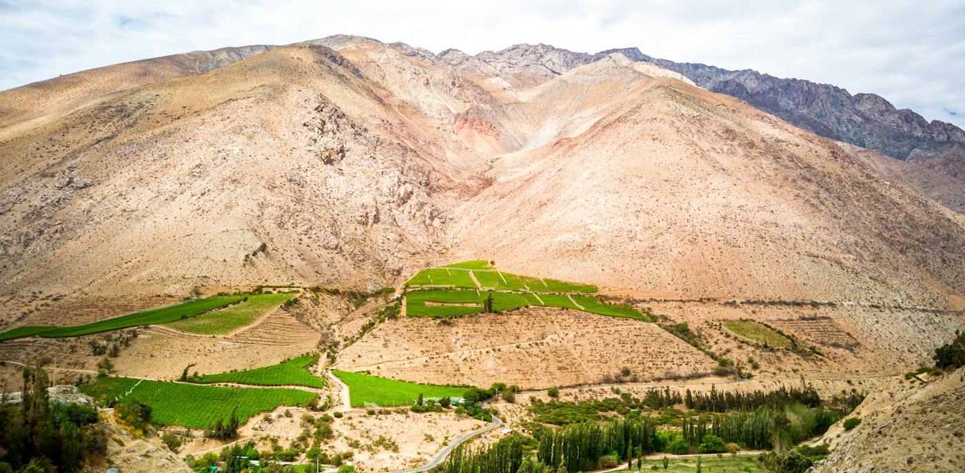 Paisaje de Pisco Elqui, Valle del Elqui, Chile