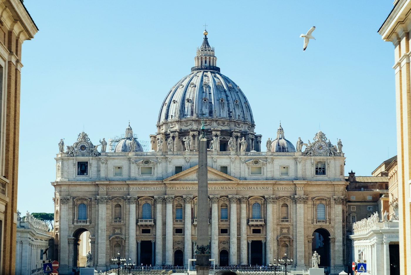 St Peter’s Basilica and square obelisk, Vatican City