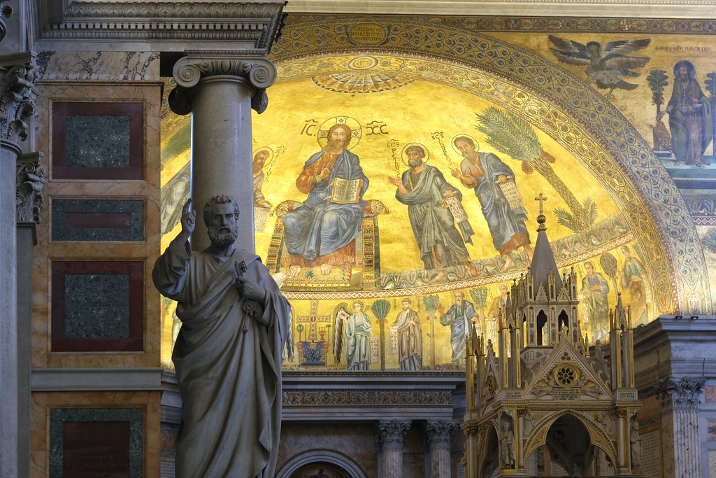 Mosaics and apse of Saint Paul Outside the Walls, Rome, Italy